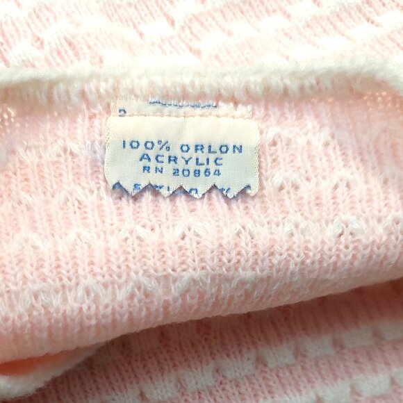 Vintage 1940s-1950s Pink White Stripe Sleeveless Knit Crewneck Sweater Top Vest - Picture 7 of 8